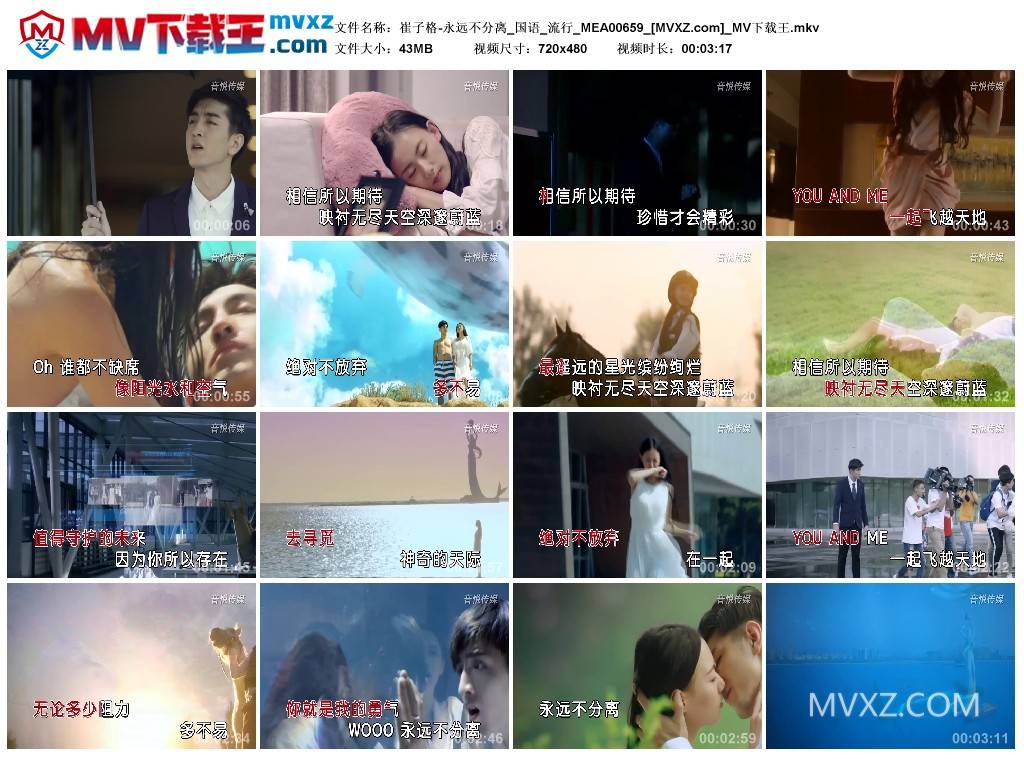 崔子格-永远不分离_国语_流行_MEA00659